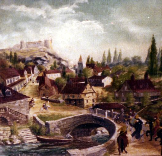 Wikioo.org - The Encyclopedia of Fine Arts - Painting, Artwork by Samuel Thomas Beniams - Castle Village, (painting)