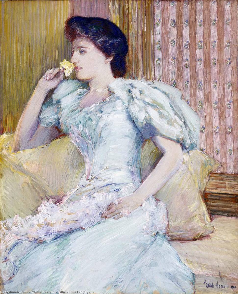 WikiOO.org - Encyclopedia of Fine Arts - Maalaus, taideteos Frederick Childe Hassam - Lillie (Lillie Langtry)