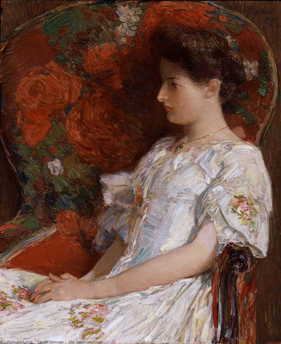 Wikioo.org - The Encyclopedia of Fine Arts - Painting, Artwork by Frederick Childe Hassam - The Victorian Chair