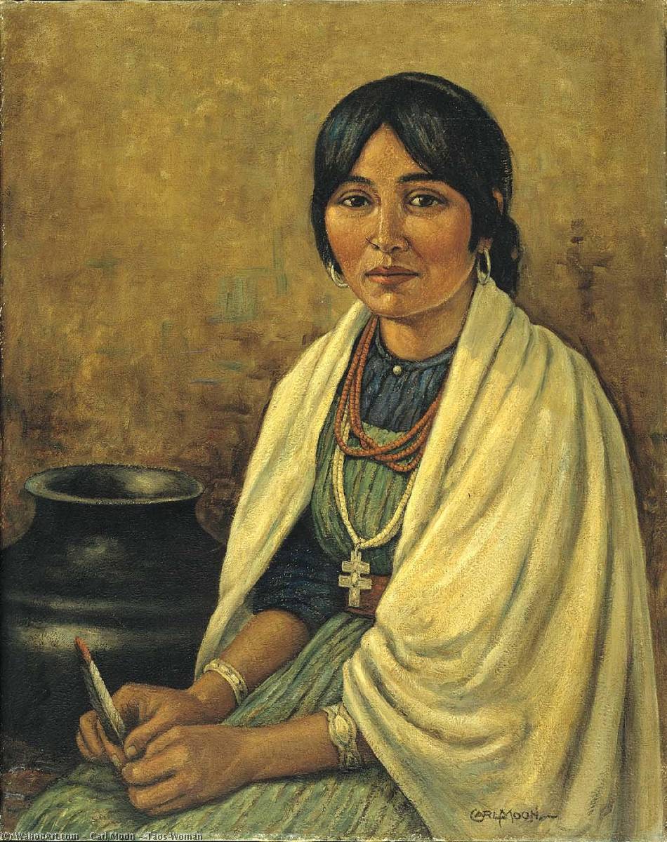 Wikioo.org - The Encyclopedia of Fine Arts - Painting, Artwork by Carl Moon - Taos Woman