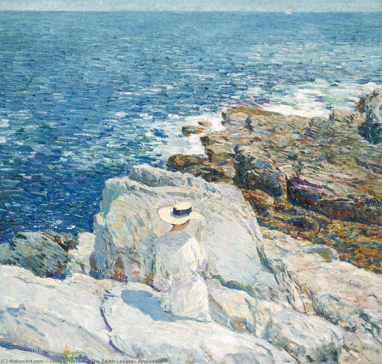 Wikioo.org - The Encyclopedia of Fine Arts - Painting, Artwork by Frederick Childe Hassam - The South Ledges, Appledore