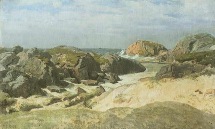 Wikioo.org - The Encyclopedia of Fine Arts - Painting, Artwork by Kitty Kielland - Landscape at Ogne