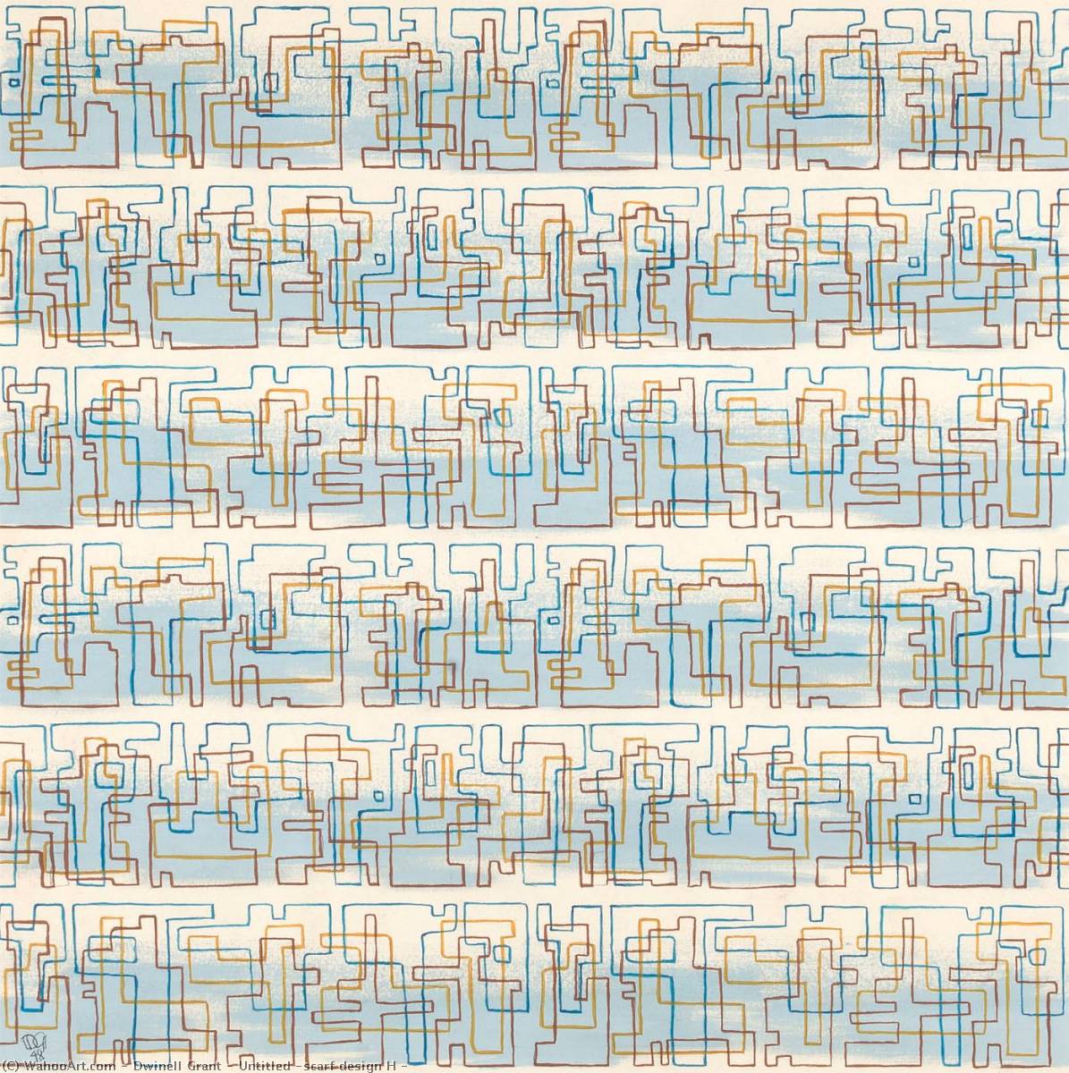 Wikoo.org - موسوعة الفنون الجميلة - اللوحة، العمل الفني Dwinell Grant - Untitled (scarf design H )