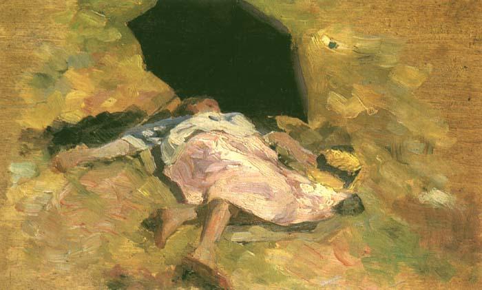 Wikioo.org – L'Encyclopédie des Beaux Arts - Peinture, Oeuvre de Konrad Krzy Anowski - fille à sous  une  parapluie