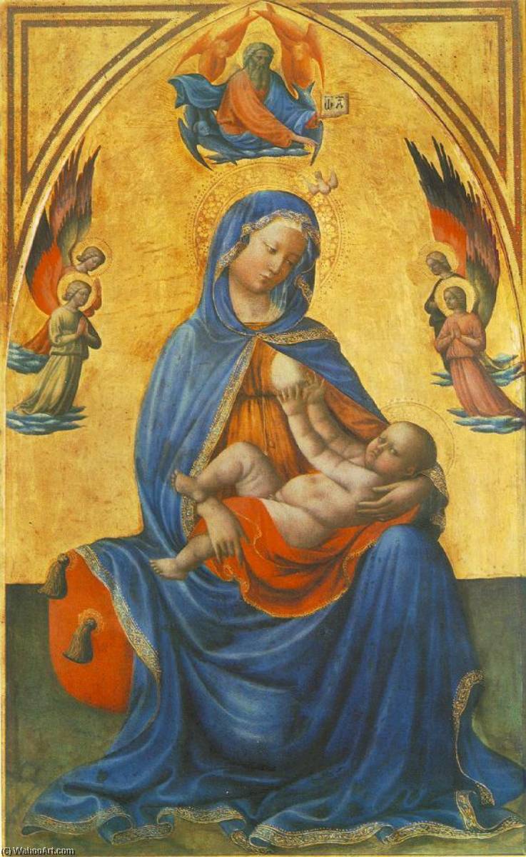 Wikioo.org - The Encyclopedia of Fine Arts - Painting, Artwork by Masolino Di Cristoforo - Madonna and Child
