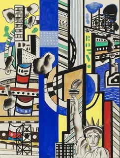 Wikioo.org - The Encyclopedia of Fine Arts - Painting, Artwork by Fernand Leger - Study for Cinematic Mural, Study I