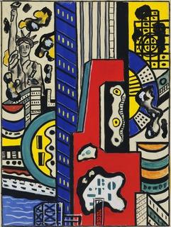 Wikioo.org - The Encyclopedia of Fine Arts - Painting, Artwork by Fernand Leger - Study for Cinematic Mural, Study III