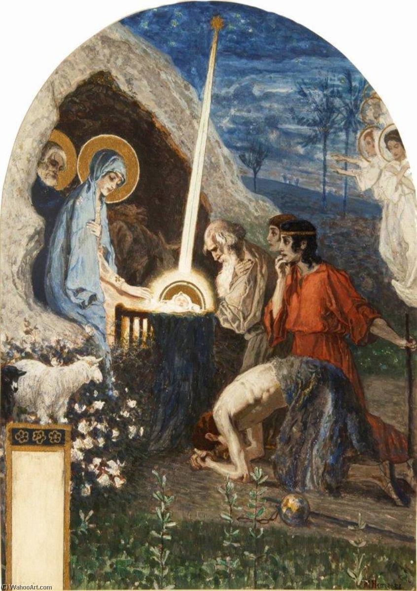 Wikioo.org - Bách khoa toàn thư về mỹ thuật - Vẽ tranh, Tác phẩm nghệ thuật Mikhail Vasilevich Nesterov - The Nativity (study)