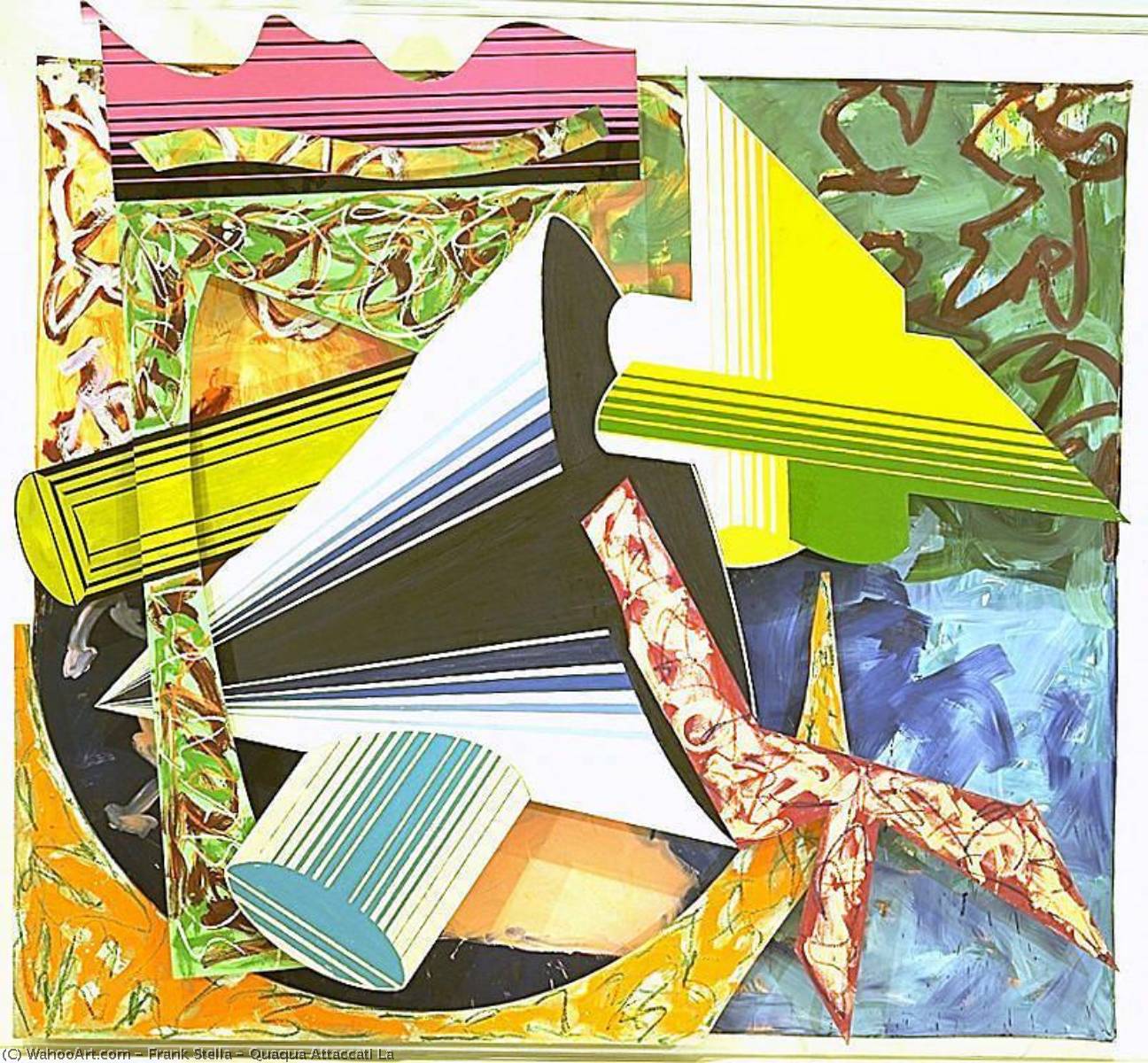 Wikioo.org – L'Encyclopédie des Beaux Arts - Peinture, Oeuvre de Frank Stella - quaqua attaccati La