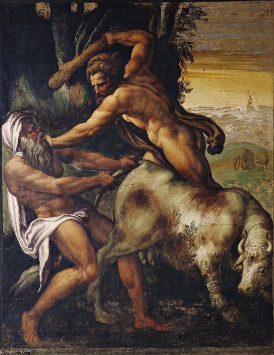 Wikioo.org - The Encyclopedia of Fine Arts - Painting, Artwork by Niccolo Dell' Abate - Hercules and Cacus