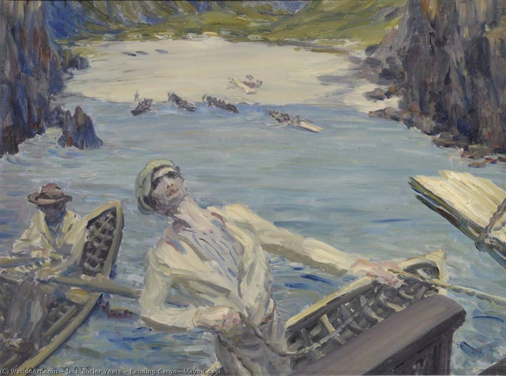 Wikioo.org - The Encyclopedia of Fine Arts - Painting, Artwork by Jack Butler Yeats - Landing Cargo, Mayo Coast