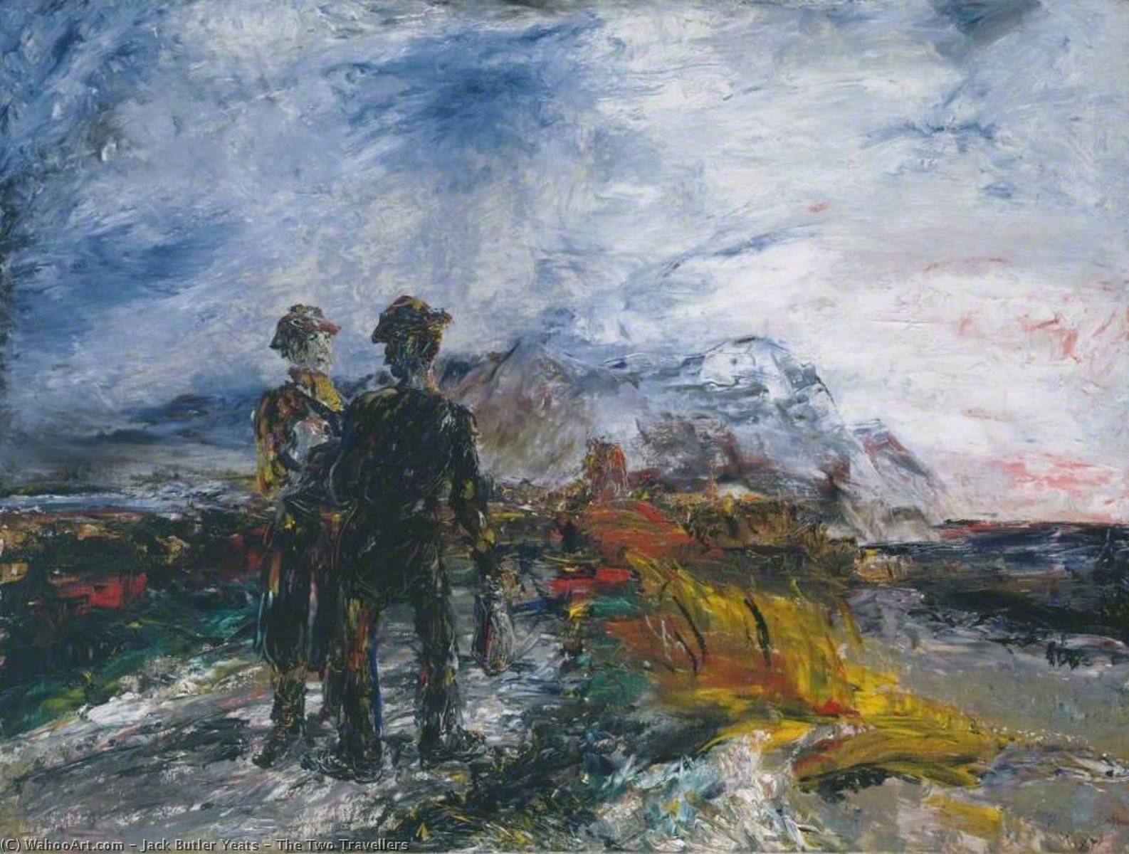Wikioo.org - The Encyclopedia of Fine Arts - Painting, Artwork by Jack Butler Yeats - The Two Travellers