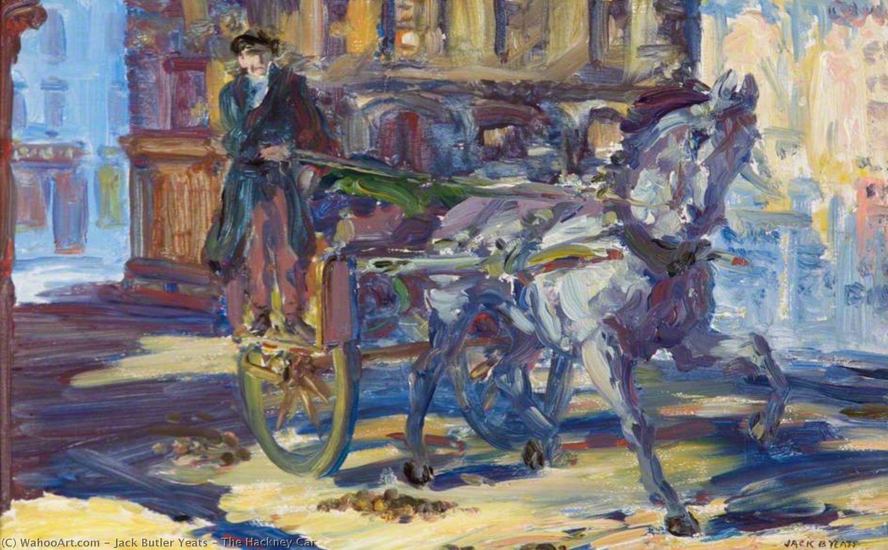 Wikioo.org - The Encyclopedia of Fine Arts - Painting, Artwork by Jack Butler Yeats - The Hackney Car