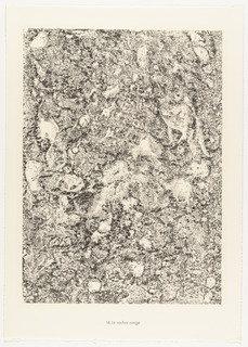 Wikioo.org - The Encyclopedia of Fine Arts - Painting, Artwork by Jean Philippe Arthur Dubuffet - The Corroded Rock (Le rocher rongé) from the portfolio Waters, Stones, Sand (Eaux, Pierres, Sable) from Phenomena (Les Phénomènes)