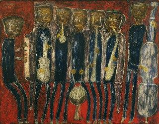 Wikioo.org - The Encyclopedia of Fine Arts - Painting, Artwork by Jean Philippe Arthur Dubuffet - Grand Jazz Band (New Orleans)