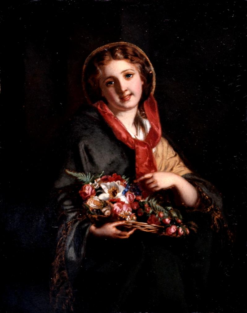 Wikioo.org - The Encyclopedia of Fine Arts - Painting, Artwork by Samuel Baruch Halle - A London Flower Girl