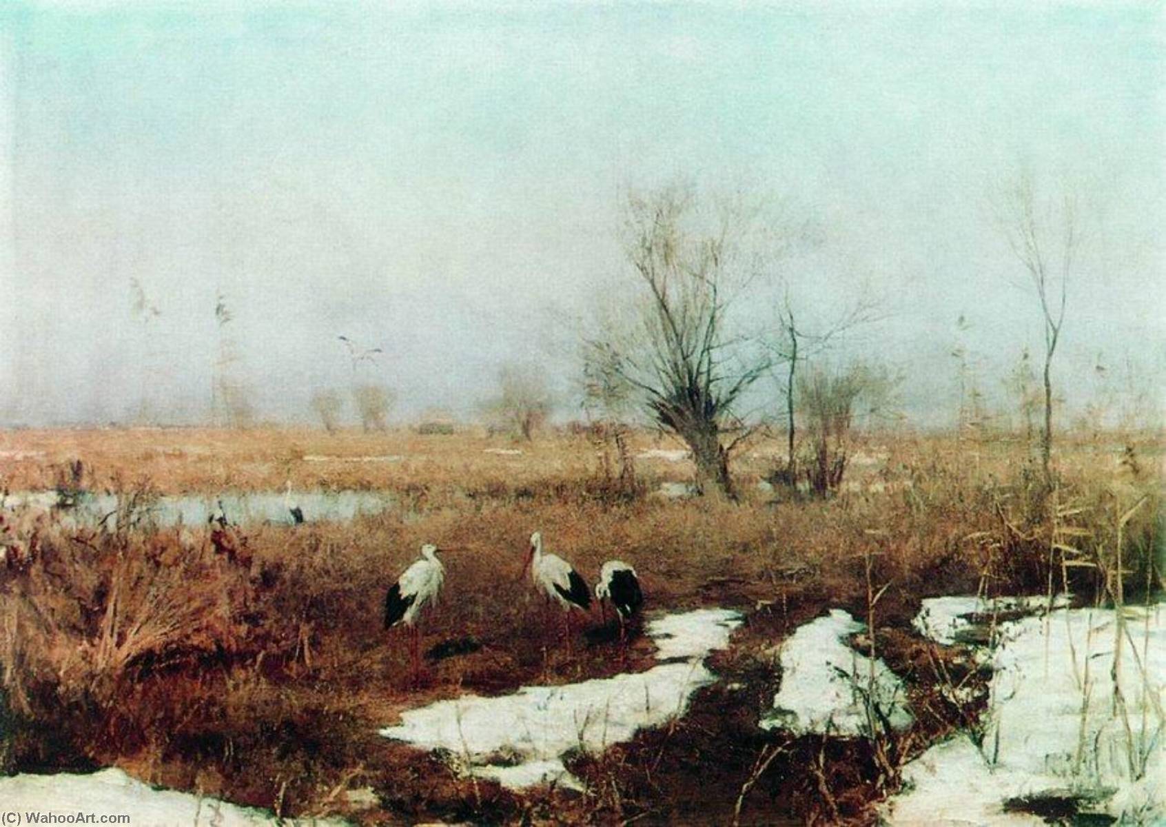 Wikioo.org - The Encyclopedia of Fine Arts - Painting, Artwork by Sergei Svetoslavsky - Early Spring
