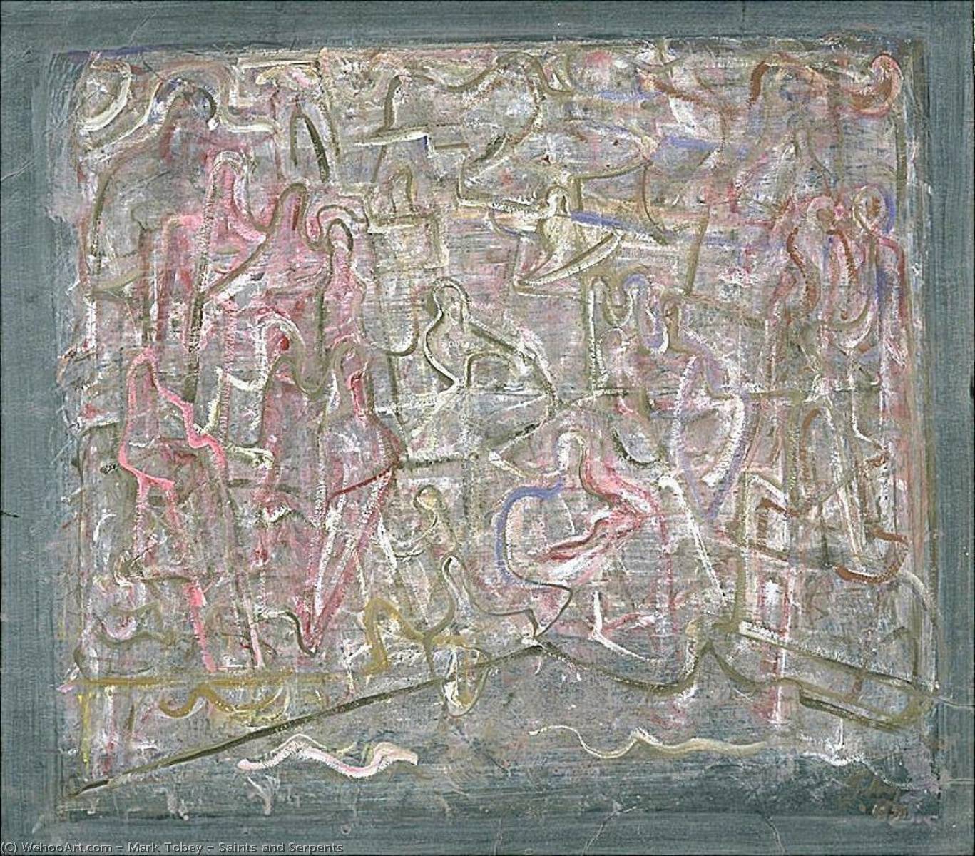 Wikioo.org - The Encyclopedia of Fine Arts - Painting, Artwork by Mark Tobey - Saints and Serpents