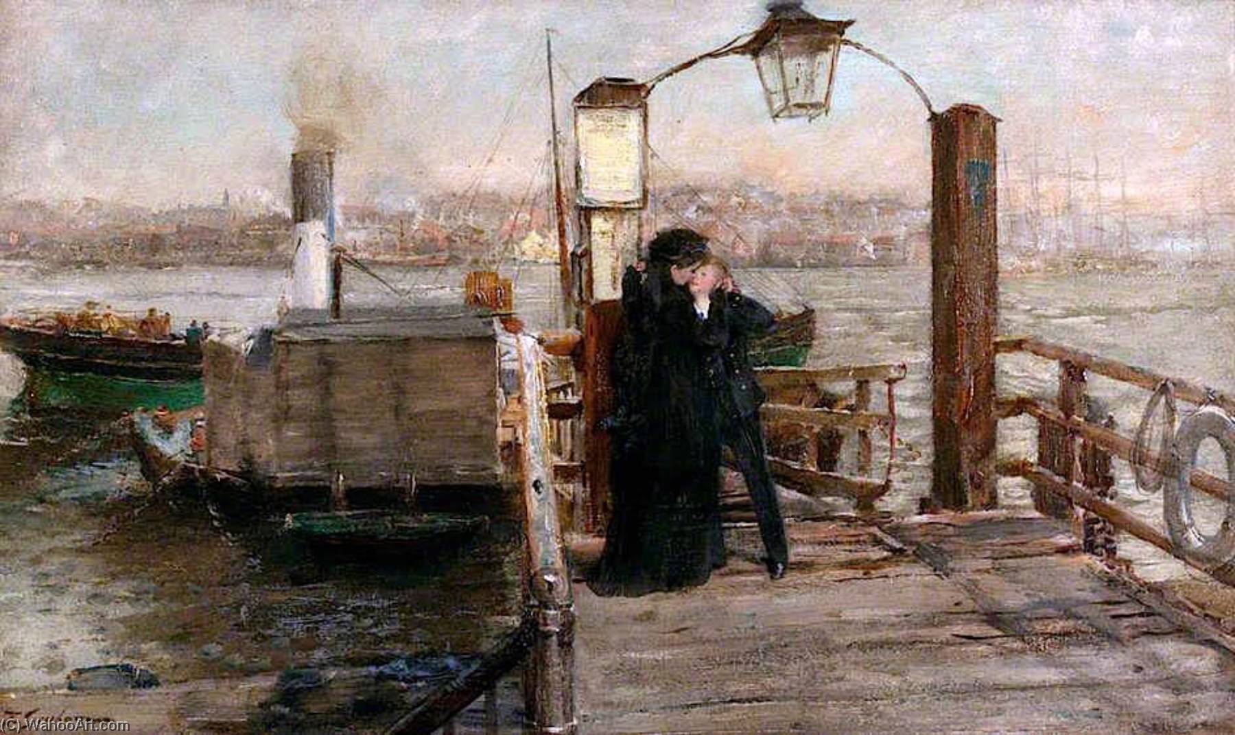 Wikioo.org - The Encyclopedia of Fine Arts - Painting, Artwork by Thomas Alexander Ferguson Graham - The Landing Stage