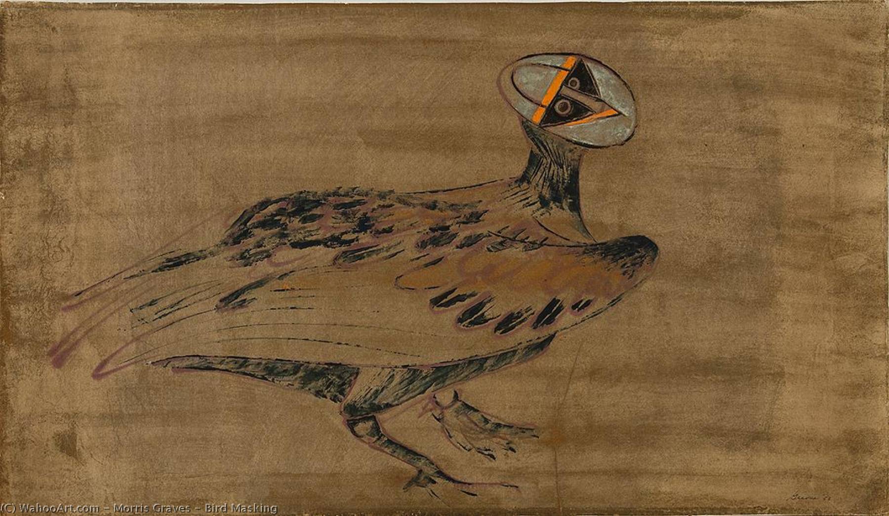 WikiOO.org - Εγκυκλοπαίδεια Καλών Τεχνών - Ζωγραφική, έργα τέχνης Morris Graves - Bird Masking