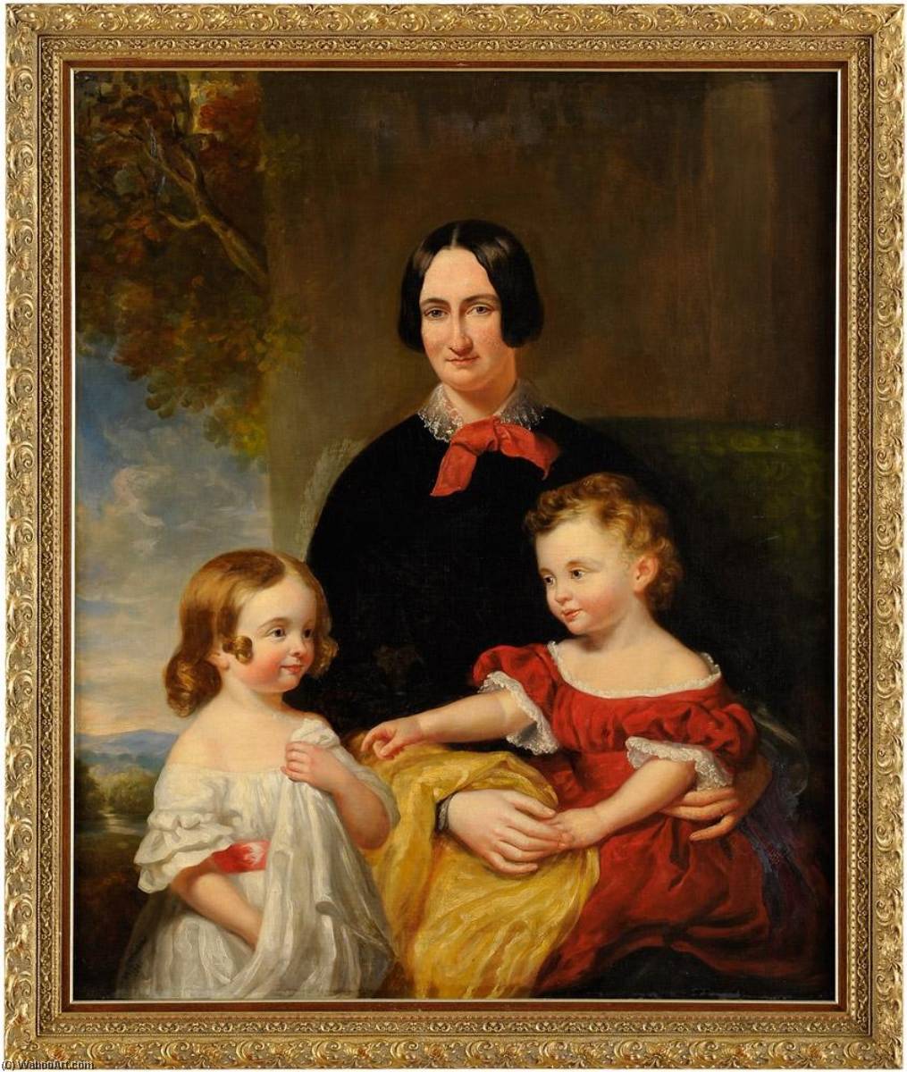 Wikioo.org - The Encyclopedia of Fine Arts - Painting, Artwork by William Richard Waters - Mother and Daughters