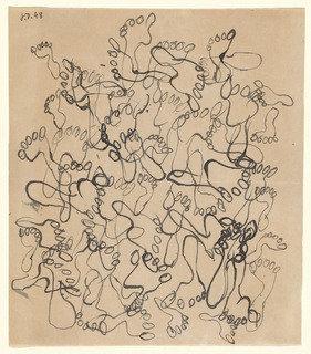 Wikioo.org - The Encyclopedia of Fine Arts - Painting, Artwork by Jean Philippe Arthur Dubuffet - Footprints, page from the sketchbook El Golea, II