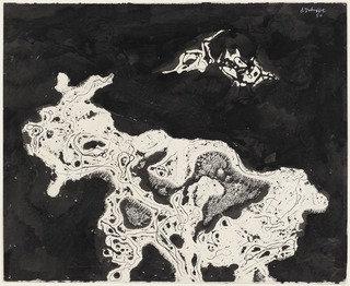 Wikioo.org - The Encyclopedia of Fine Arts - Painting, Artwork by Jean Philippe Arthur Dubuffet - Goat with a Bird (Chèvre à l'oiseau)