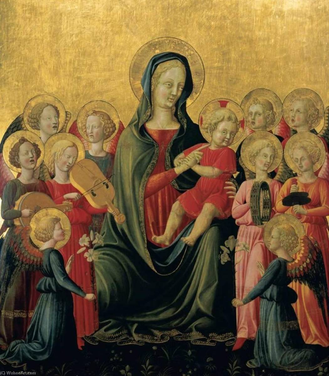 WikiOO.org - Encyclopedia of Fine Arts - Maleri, Artwork Francesco D'antonio Di Bartolommeo - Madonna and Child with Music Making Angels