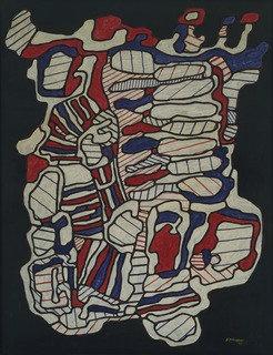 Wikioo.org - The Encyclopedia of Fine Arts - Painting, Artwork by Jean Philippe Arthur Dubuffet - Abode V (with Stairs and Numerous Rooms)