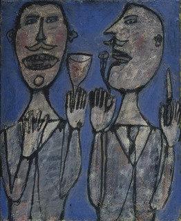 Wikioo.org - The Encyclopedia of Fine Arts - Painting, Artwork by Jean Philippe Arthur Dubuffet - Snack for Two