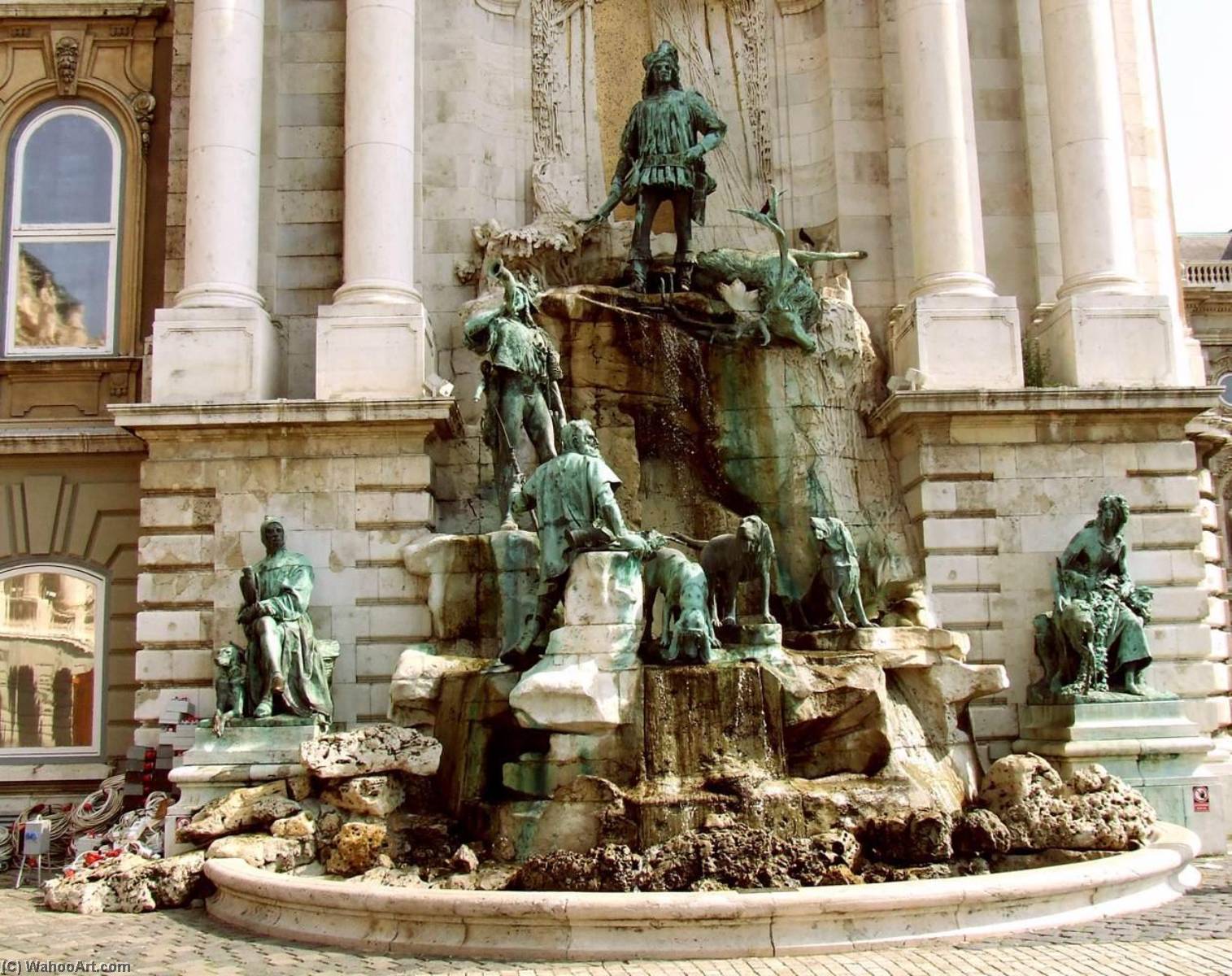 WikiOO.org - אנציקלופדיה לאמנויות יפות - ציור, יצירות אמנות Alajos Stróbl - Fountain of King Matthias