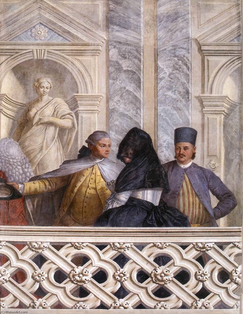 Wikioo.org - The Encyclopedia of Fine Arts - Painting, Artwork by Michelangelo Morlaiter - Venetian Reception (detail)