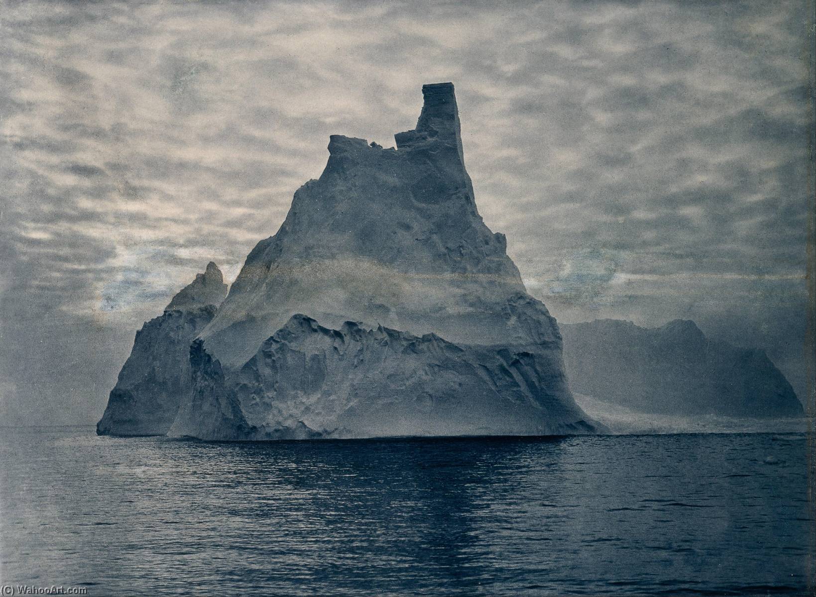 Wikioo.org – La Enciclopedia de las Bellas Artes - Pintura, Obras de arte de Frank Hurley - sin título Un  torrecilla  Iceberg