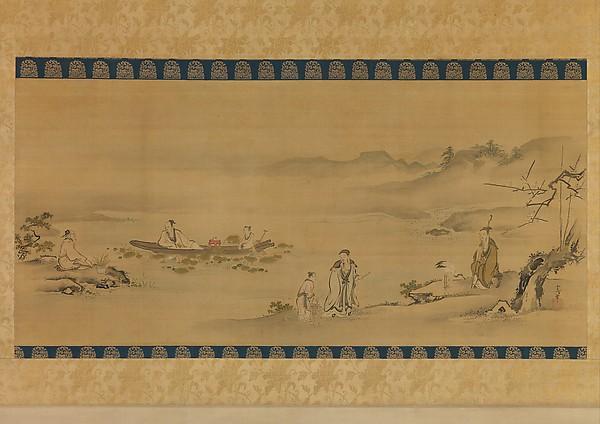 WikiOO.org - Encyclopedia of Fine Arts - Lukisan, Artwork Kano Tsunenobu - 四愛図 Four Admirers