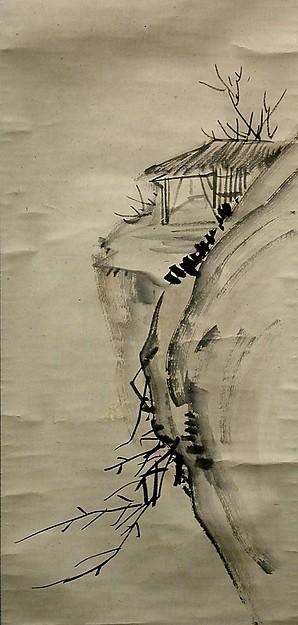 Wikioo.org - The Encyclopedia of Fine Arts - Painting, Artwork by Otagaki Rengetsu - Poem painting “When the nightingale returns.”