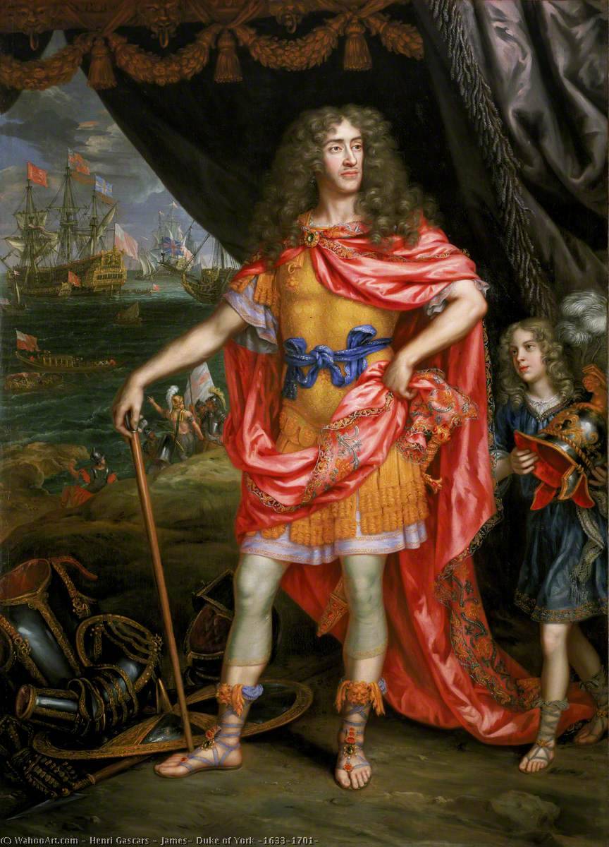 WikiOO.org - Енциклопедия за изящни изкуства - Живопис, Произведения на изкуството Henri Gascars - James, Duke of York (1633–1701)