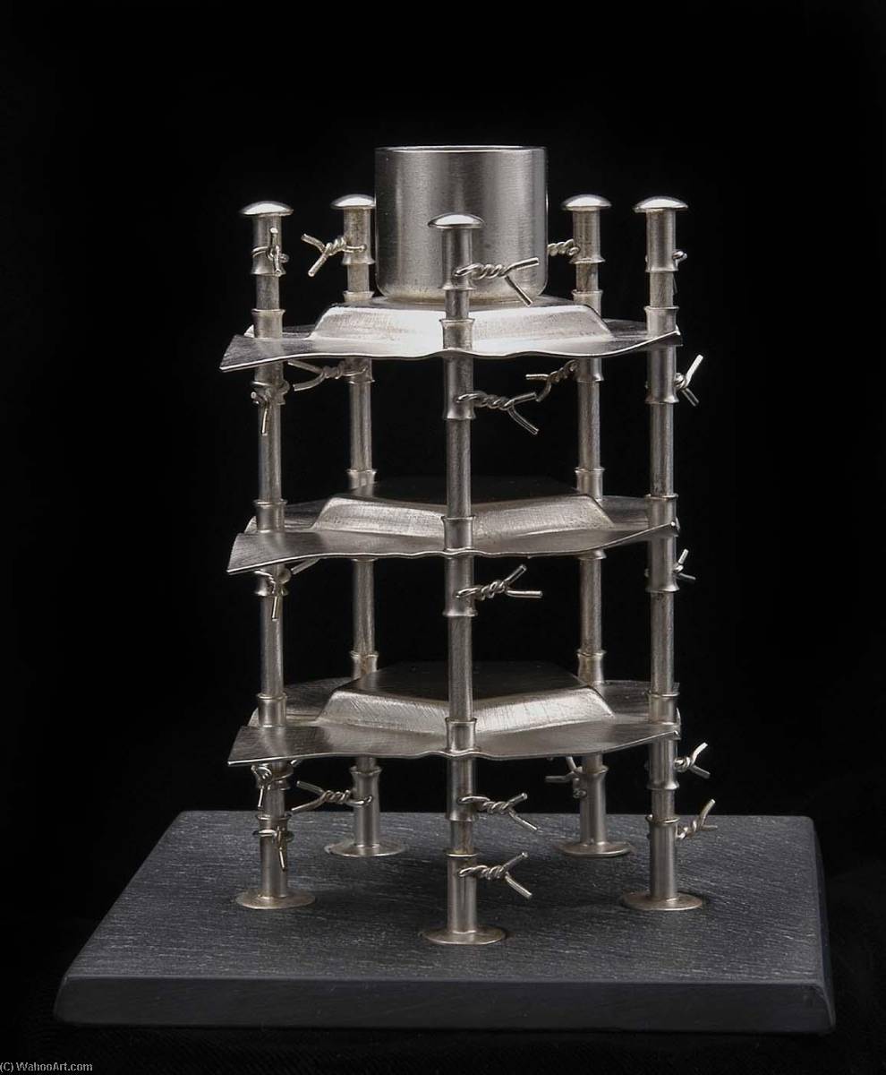 WikiOO.org - Enciclopédia das Belas Artes - Pintura, Arte por Boris Bally - Stacked Pentagon Candle Sculpture (4 of 4)