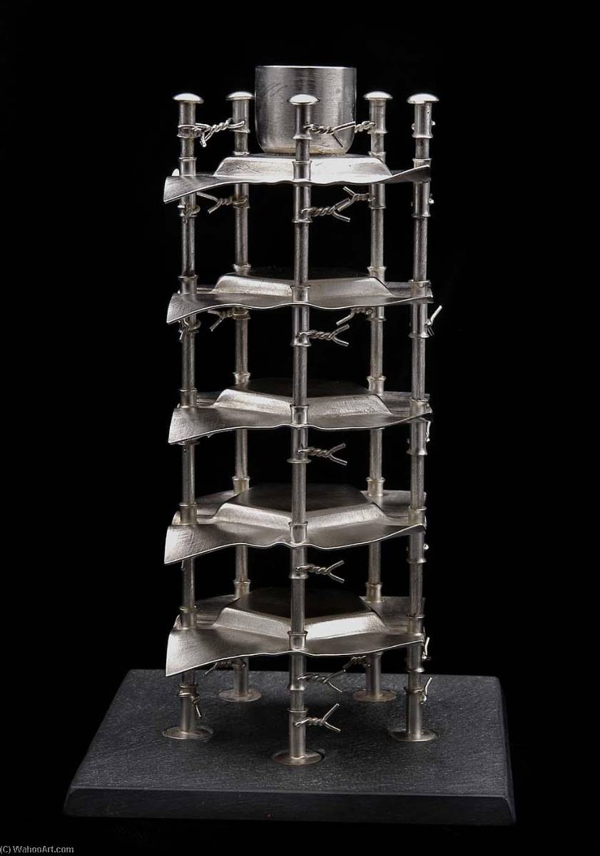 Wikioo.org - The Encyclopedia of Fine Arts - Painting, Artwork by Boris Bally - Stacked Pentagon Candle Sculpture (1 of 4)