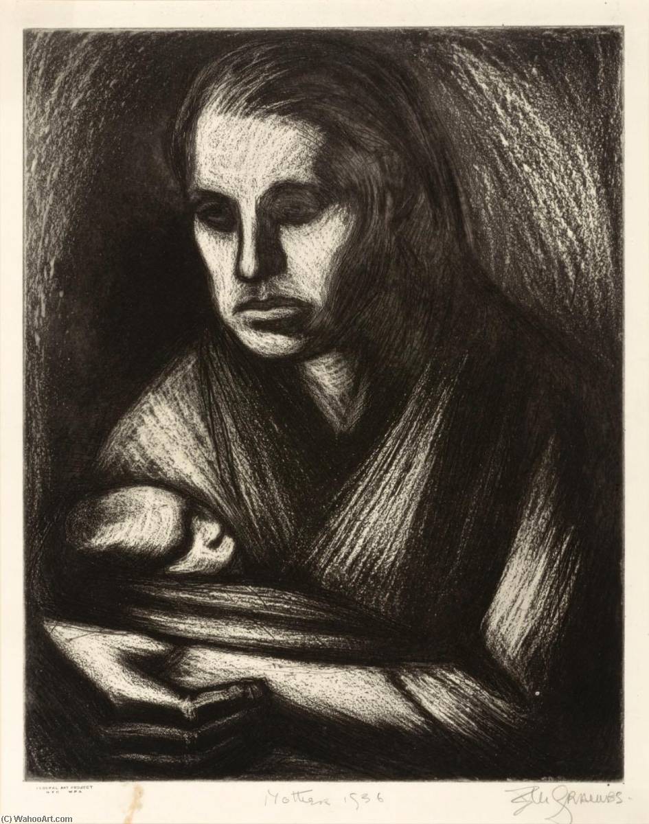 WikiOO.org - Encyclopedia of Fine Arts - Maľba, Artwork Blanche Grambs - Mother, 1936