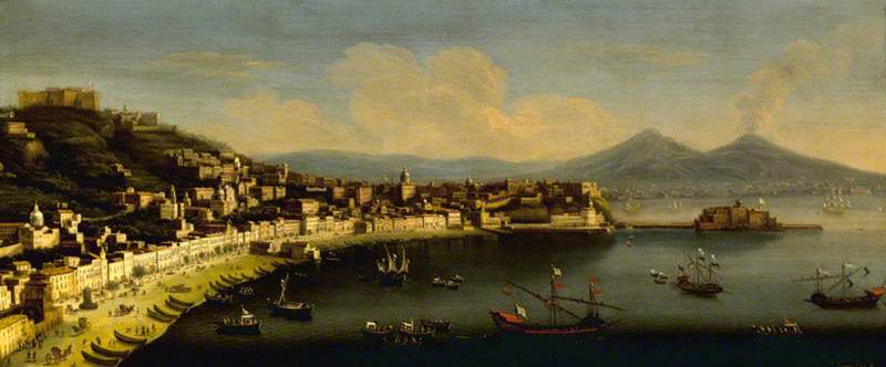 Wikioo.org - The Encyclopedia of Fine Arts - Painting, Artwork by Tommaso Ruiz - The Bay of Naples, with the Chiaia, Seen from Posillipo