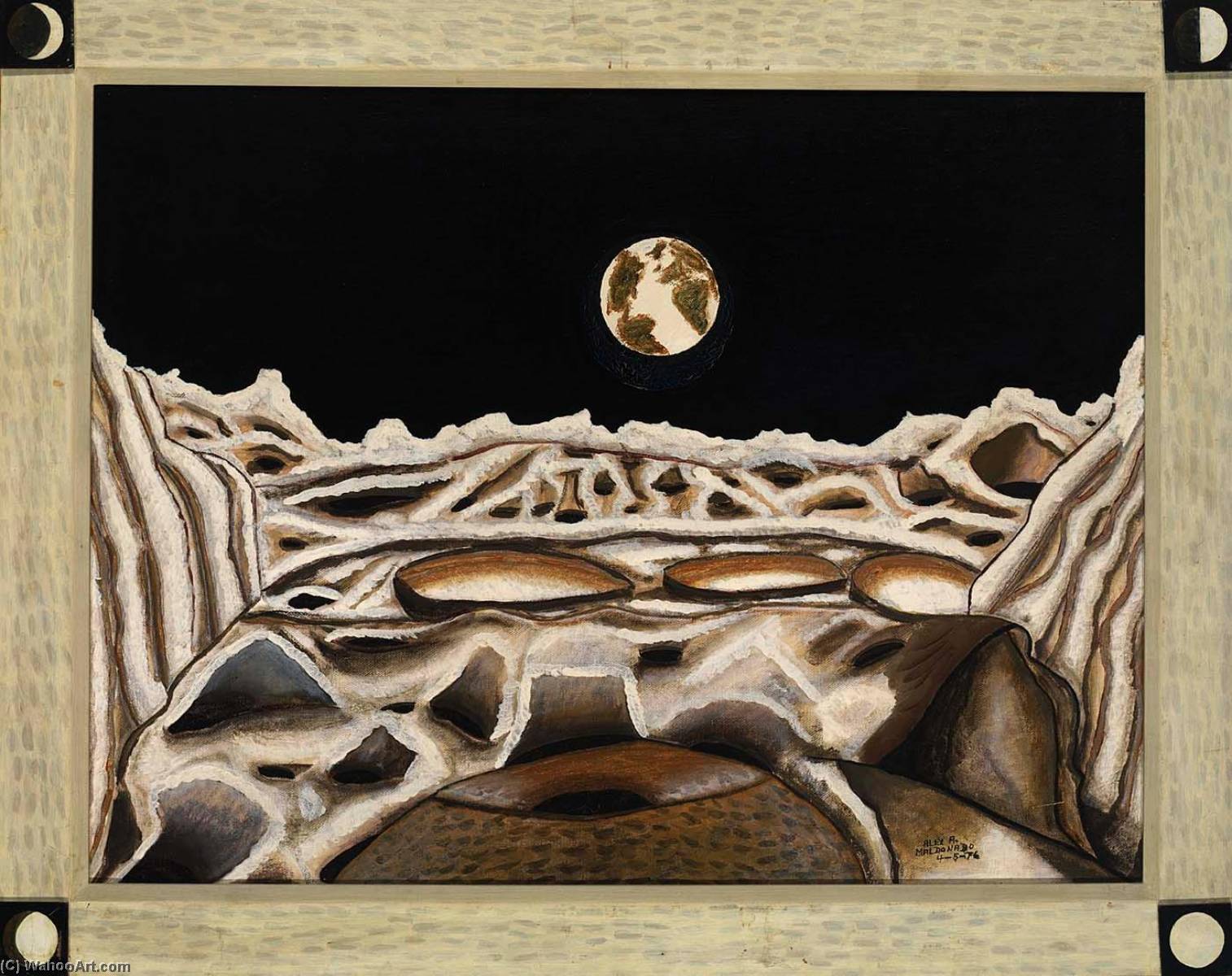 Wikioo.org - The Encyclopedia of Fine Arts - Painting, Artwork by Alexander A Maldonado - Lunar Landscape
