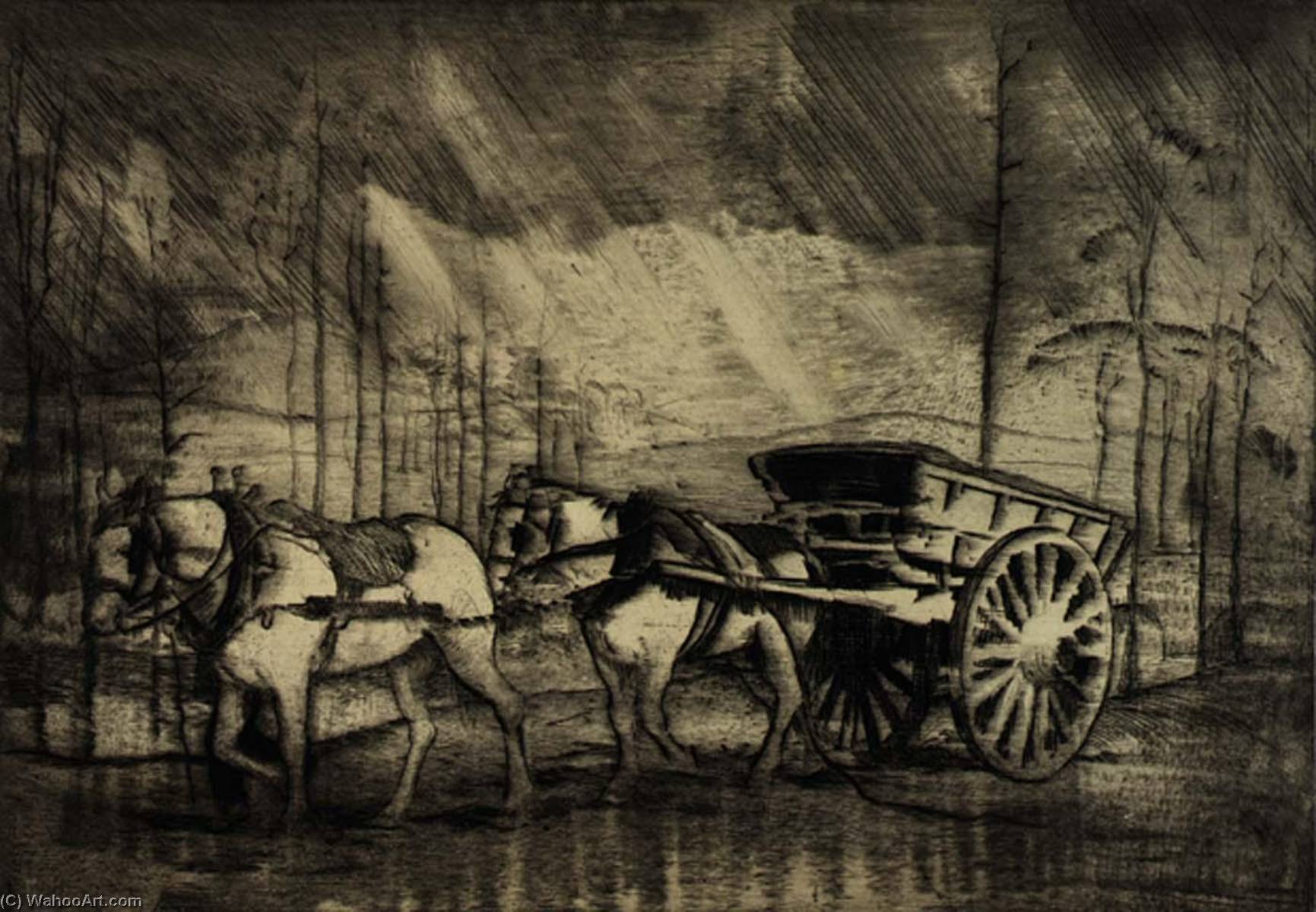 Wikioo.org – L'Enciclopedia delle Belle Arti - Pittura, Opere di Charles L Morgan - Pace in Un  Tempesta  Fiandre