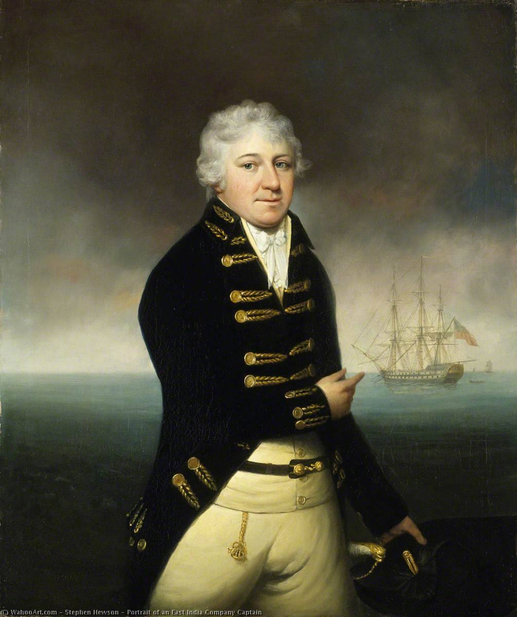 Wikioo.org - The Encyclopedia of Fine Arts - Painting, Artwork by Stephen Hewson - Portrait of an East India Company Captain