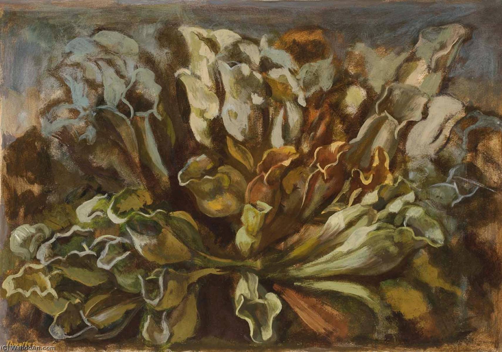 Wikioo.org – L'Enciclopedia delle Belle Arti - Pittura, Opere di Charles W Thwaites - brocca piante