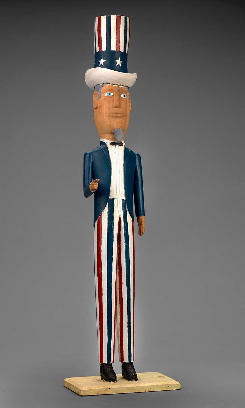 Wikioo.org - The Encyclopedia of Fine Arts - Painting, Artwork by Edgar Tolson - Untitled (Uncle Sam)
