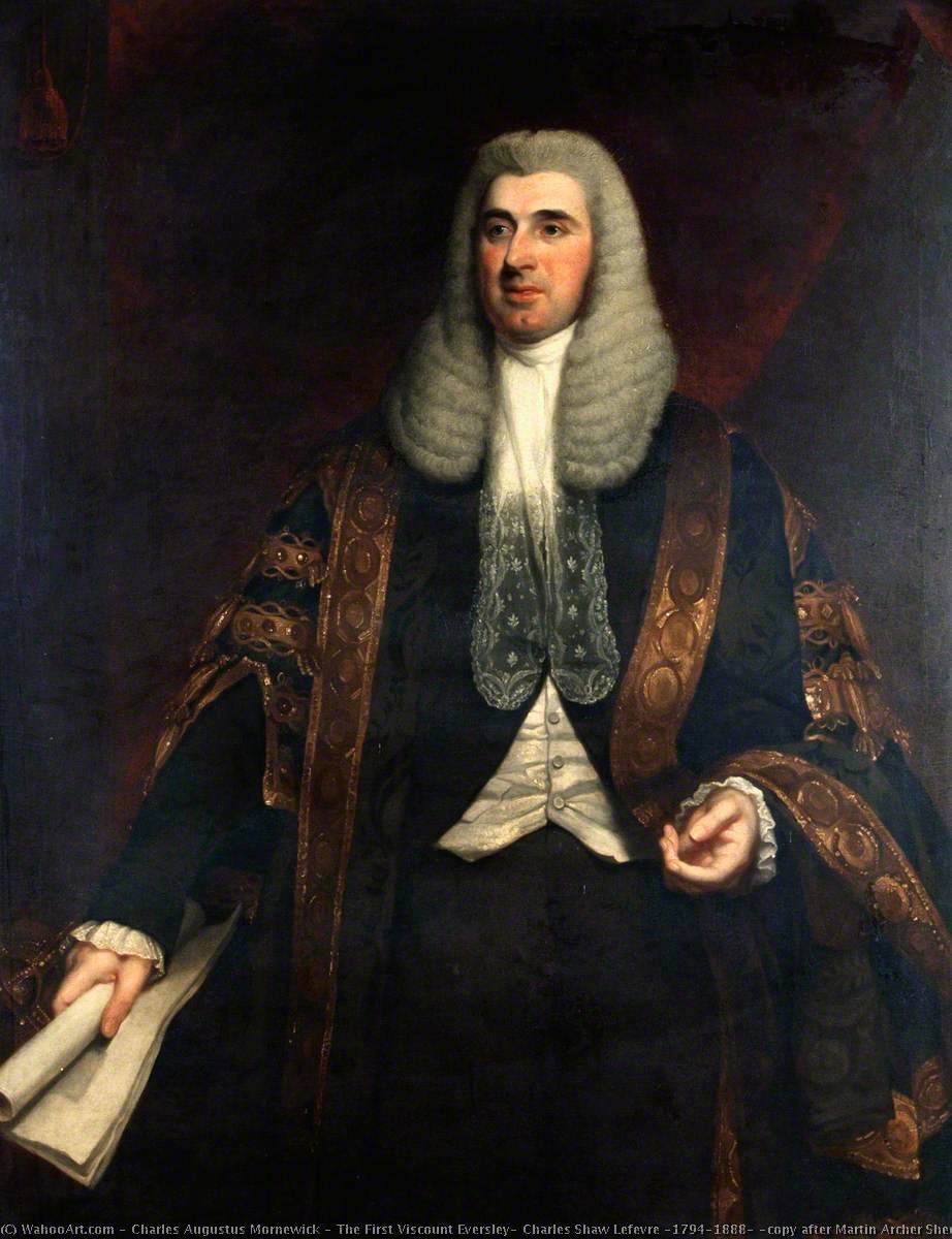 Wikioo.org - The Encyclopedia of Fine Arts - Painting, Artwork by Charles Augustus Mornewick - The First Viscount Eversley, Charles Shaw Lefevre (1794–1888) (copy after Martin Archer Shee)