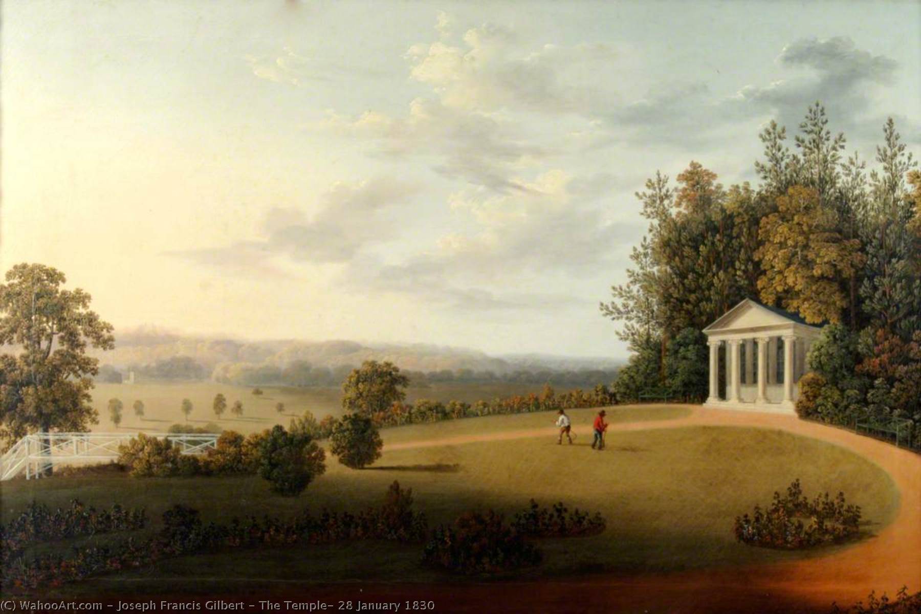 Wikioo.org - The Encyclopedia of Fine Arts - Painting, Artwork by Joseph Francis Gilbert - The Temple, 28 January 1830