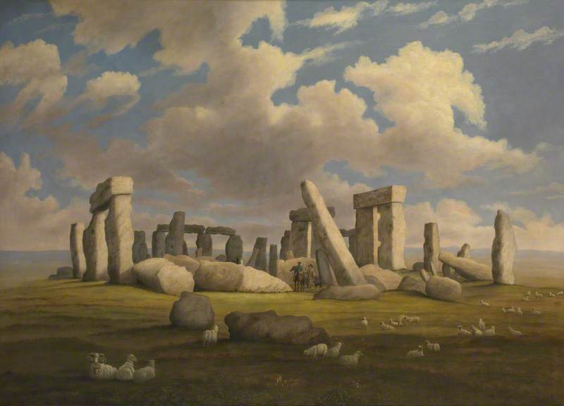 Wikioo.org - The Encyclopedia of Fine Arts - Painting, Artwork by Richard Tongue - Stonehenge from the West South West