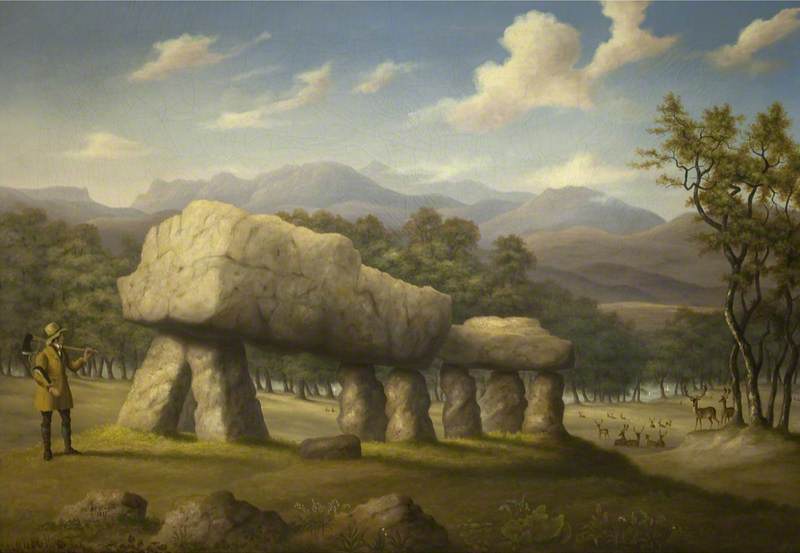 Wikioo.org - The Encyclopedia of Fine Arts - Painting, Artwork by Richard Tongue - The Double Cromlech at Plas Newydd, Anglesey