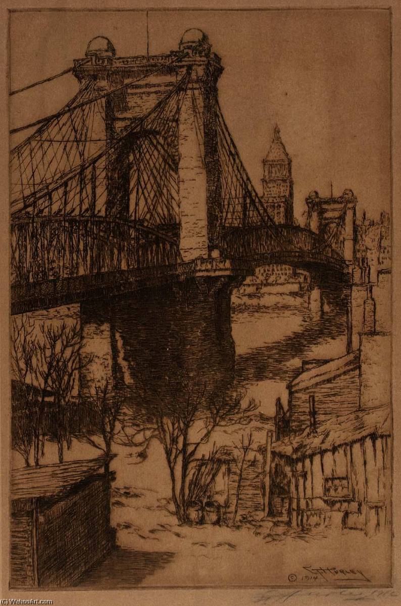 WikiOO.org - Encyclopedia of Fine Arts - Maalaus, taideteos Edward Timothy Hurley - Untitled bridge